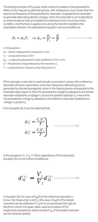MatMeas Quasi-Static Measurement of the Longitudinal Piezoelectric Strain Constant d33